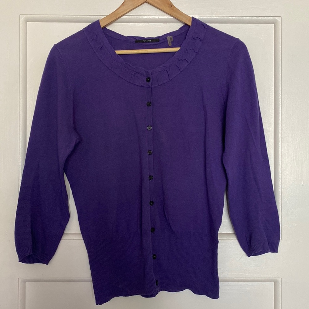Tahari cotton cardigan